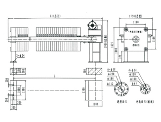 普通液压1250型厢式压滤机（厚饼）